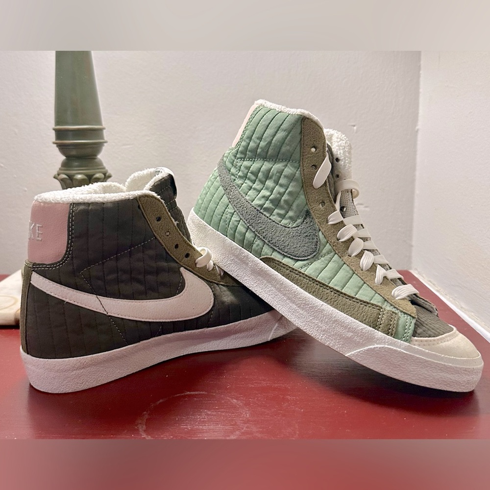 Nike Blazer Mid '77 "Oil Green/Sequoia/Sail/Medium Olive" Quilted Hightop NWT